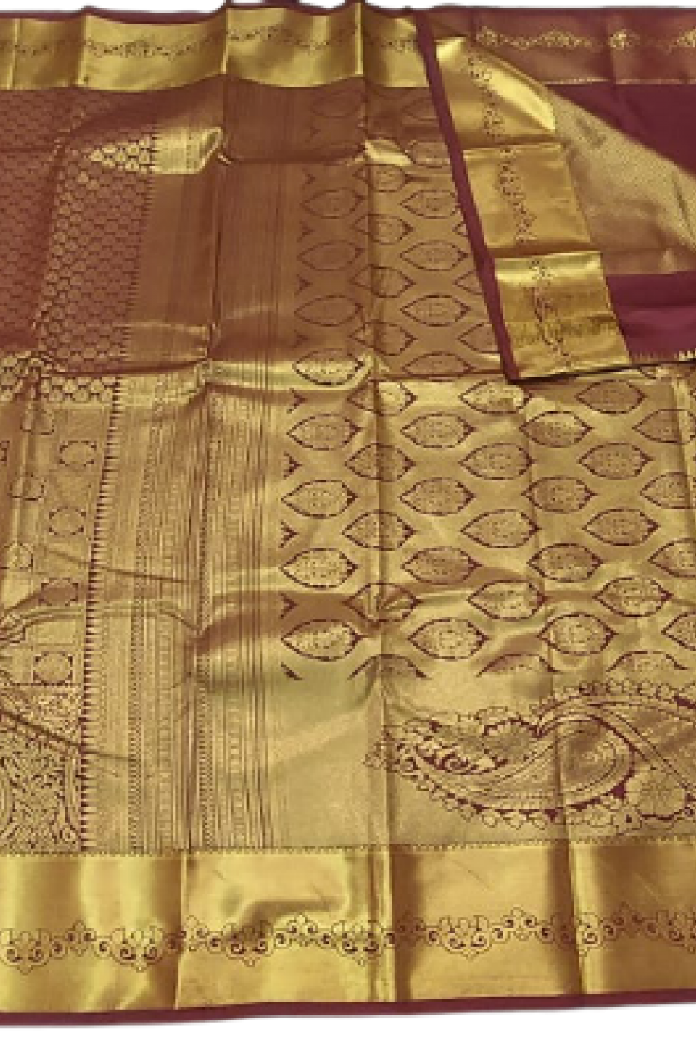 Art Silk Saree with Unstitched blouse - Maroon