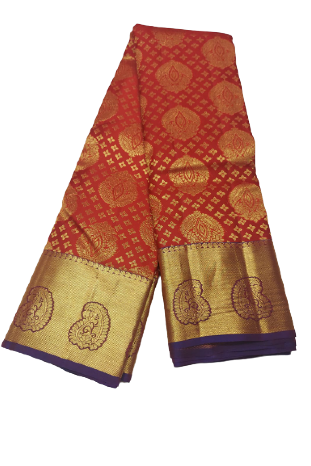 Samudrika Pattu Original Slik - Green, Red and Yellow