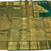 Art Silk Saree with Unstitched blouse - Green