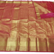 Art Silk Saree with Unstitched blouse - Pink