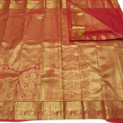  Art Silk - Wedding Bridal saree - Red