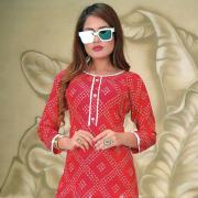 Kurti Rayon Amazing Bobby Design - Red