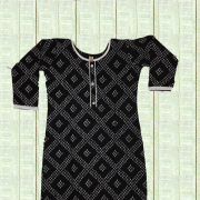 Kurti - Rayon Amazing Bobby Design - Black