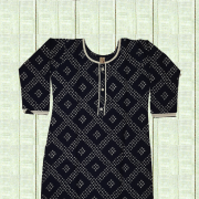 Kurti - Rayon Amazing Bobby Design - Navy Blue