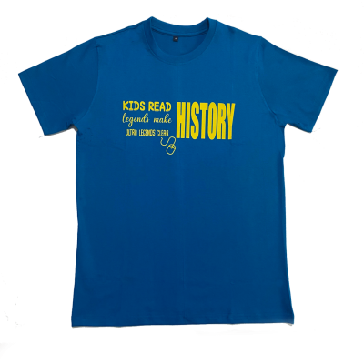 Trending Kids read history TShirt - Petrol Blue